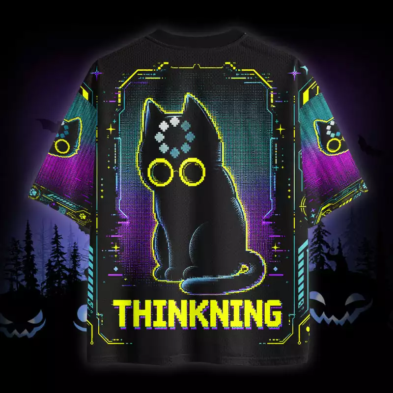 Soulisfree Cat Thinking Mesh Jersey