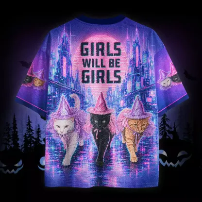 Soulisfree Cats Girls Will Be Girls Mesh Jersey