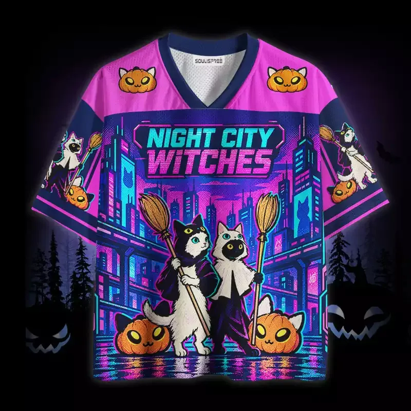 Soulisfree Cats Night City Witche Mesh Jersey