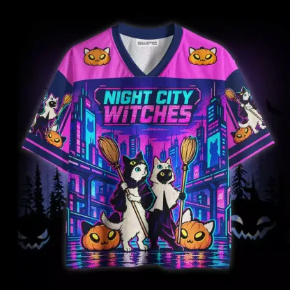 Soulisfree Cats Night City Witche Mesh Jersey