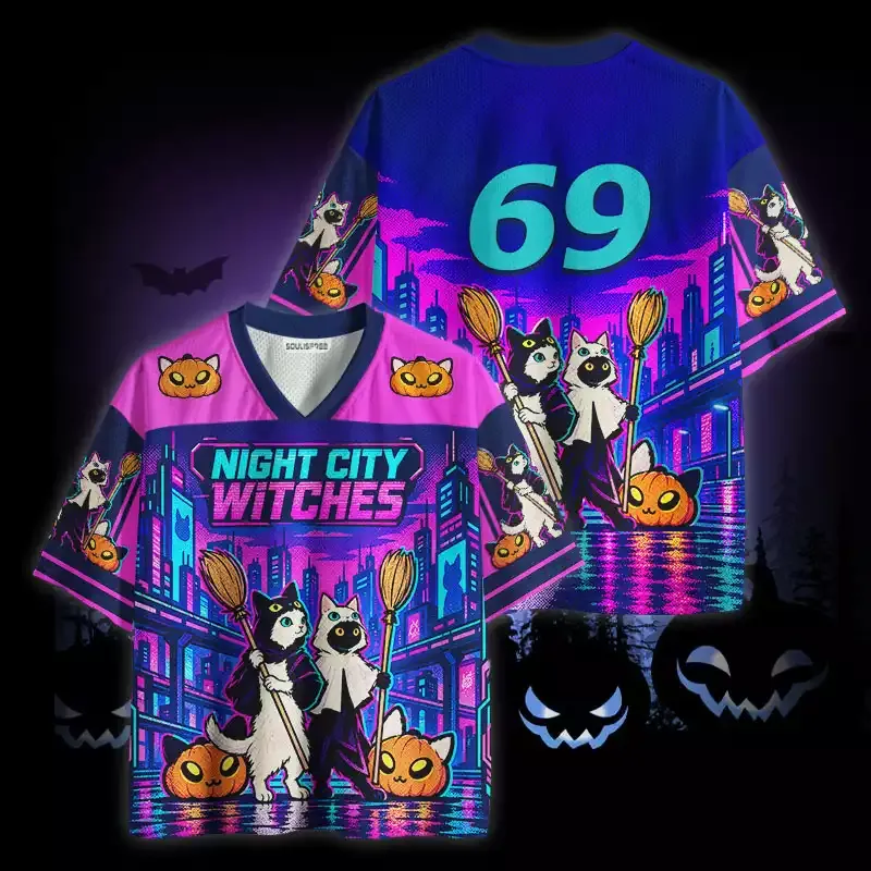 Soulisfree Cats Night City Witche Mesh Jersey