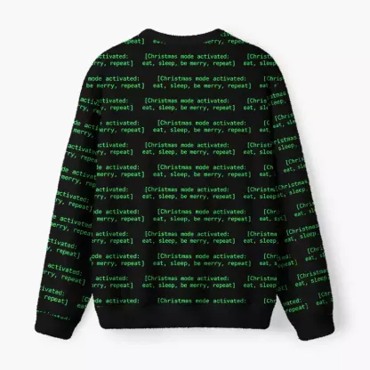 Soulisfree Christmas Mode Activated Fuzzy Crewneck Sweater
