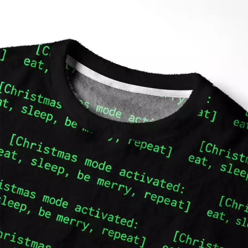 Soulisfree Christmas Mode Activated Fuzzy Crewneck Sweater