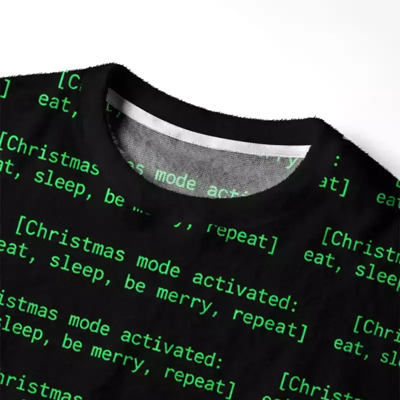 Soulisfree Christmas Mode Activated Fuzzy Crewneck Sweater