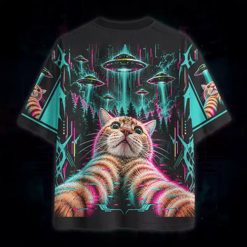 Soulisfree Cosmic Cat Encounter Mesh Jersey