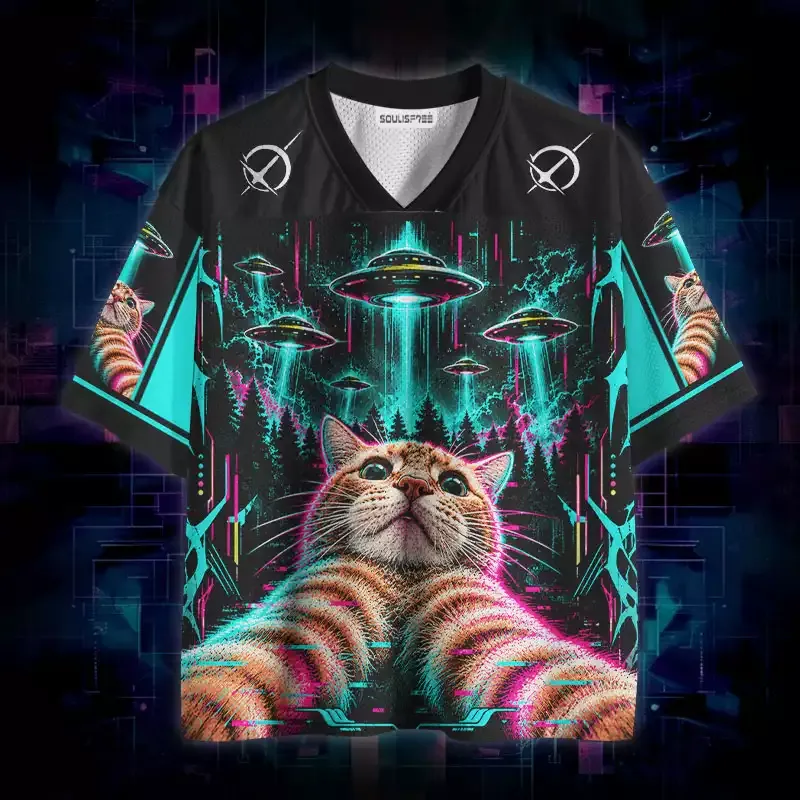 Soulisfree Cosmic Cat Encounter Mesh Jersey