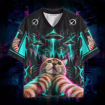 Soulisfree Cosmic Cat Encounter Mesh Jersey