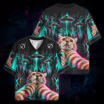 Soulisfree Cosmic Cat Encounter Mesh Jersey