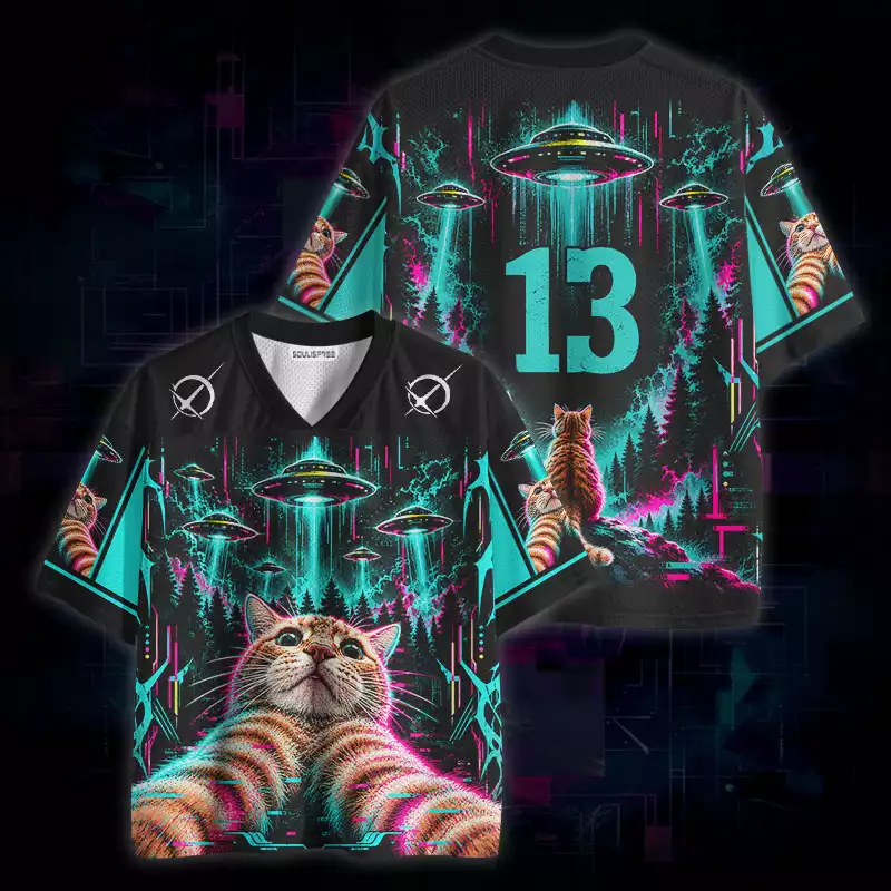 Soulisfree Cosmic Cat Encounter Mesh Jersey