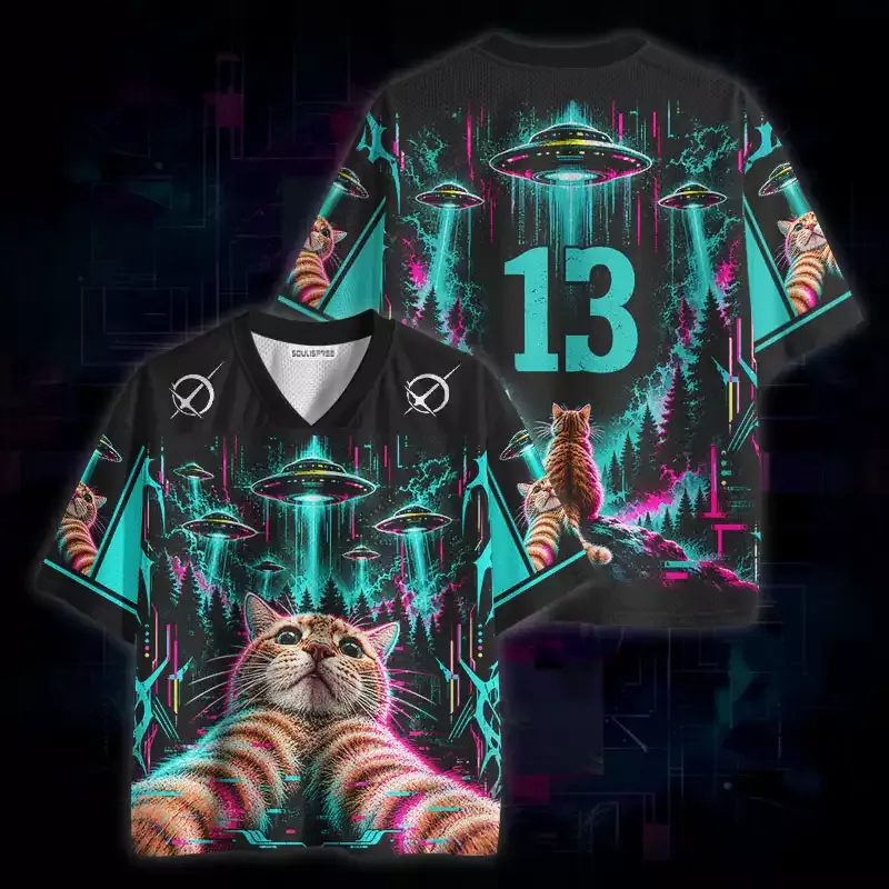 Soulisfree Cosmic Cat Encounter Mesh Jersey