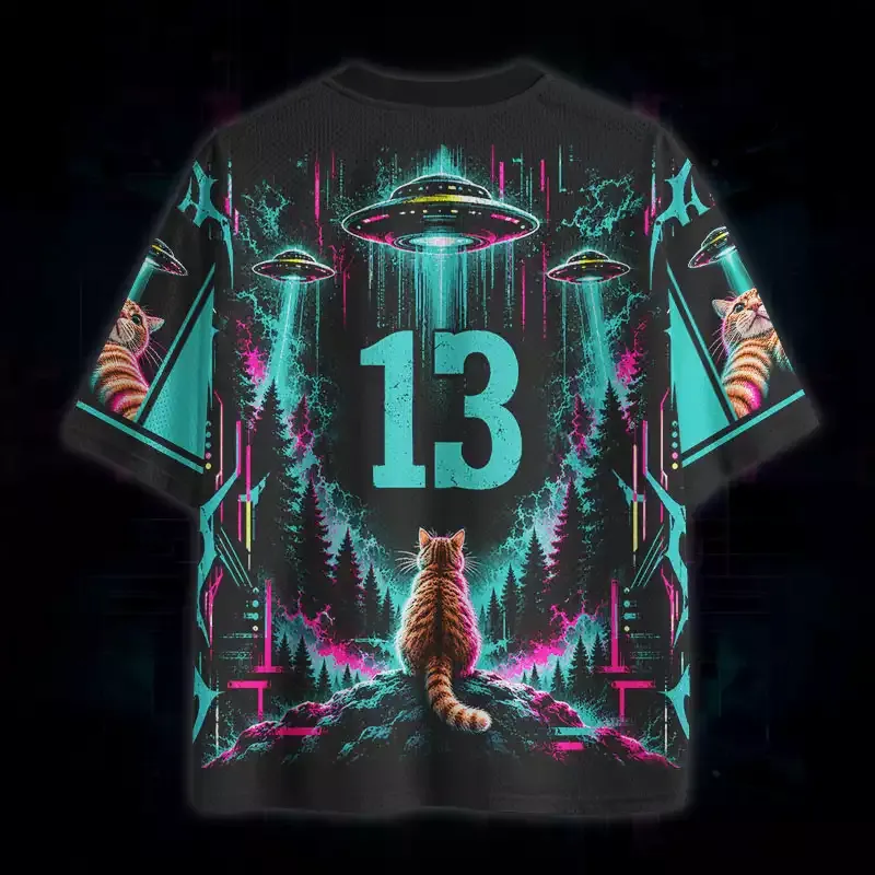 Soulisfree Cosmic Cat Encounter Mesh Jersey