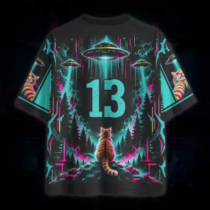 Soulisfree Cosmic Cat Encounter Mesh Jersey