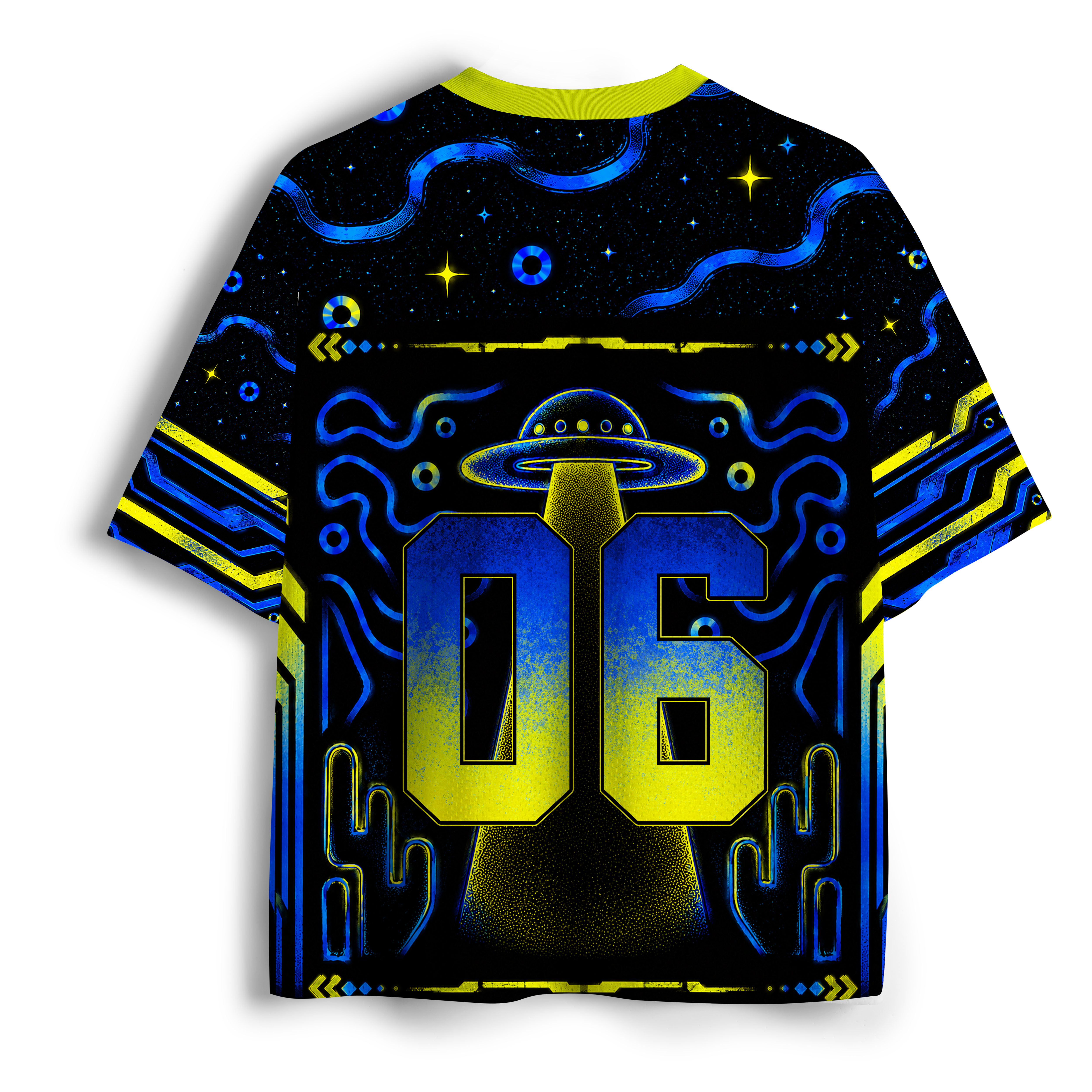 Soulisfree Cosmic Cow Abduction Mesh Jersey