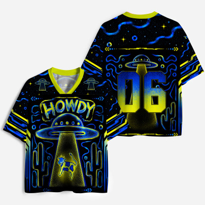 Soulisfree Cosmic Cow Abduction Mesh Jersey