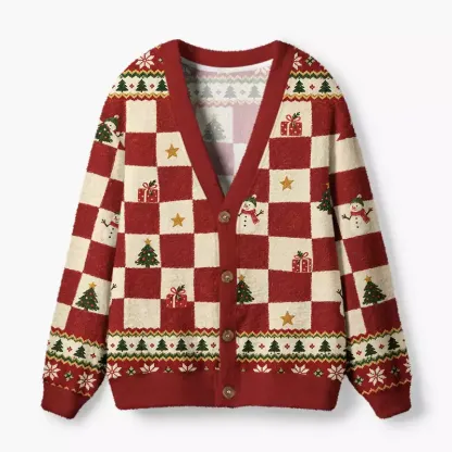 Soulisfree Cozy Christmas Fuzzy Cardigan Sweater