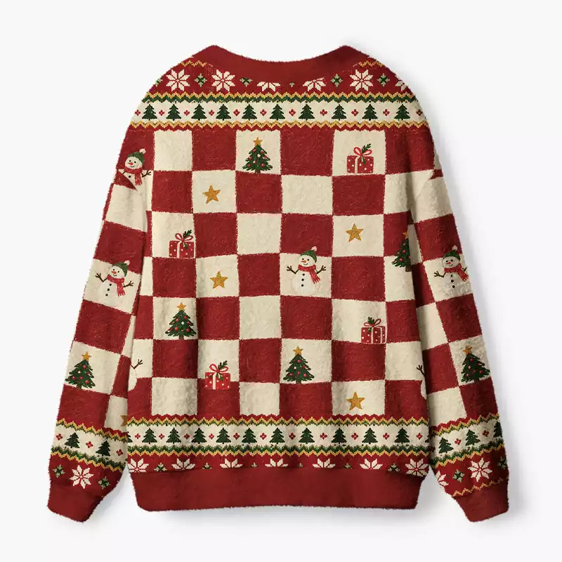 Soulisfree Cozy Christmas Fuzzy Cardigan Sweater