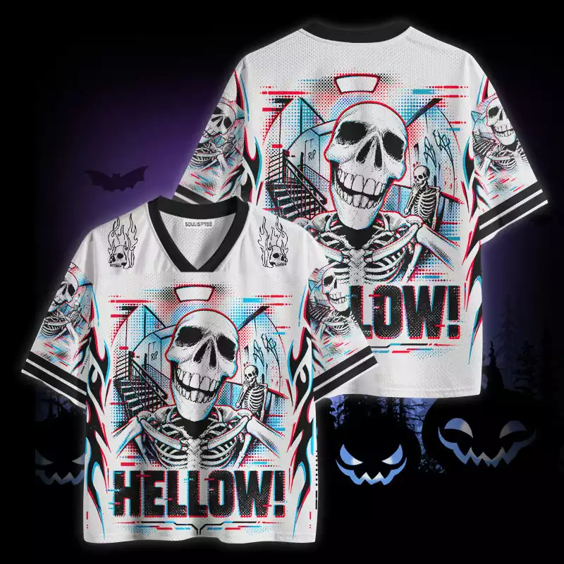 Soulisfree Cyber Skeleton Hellow Mesh Jersey