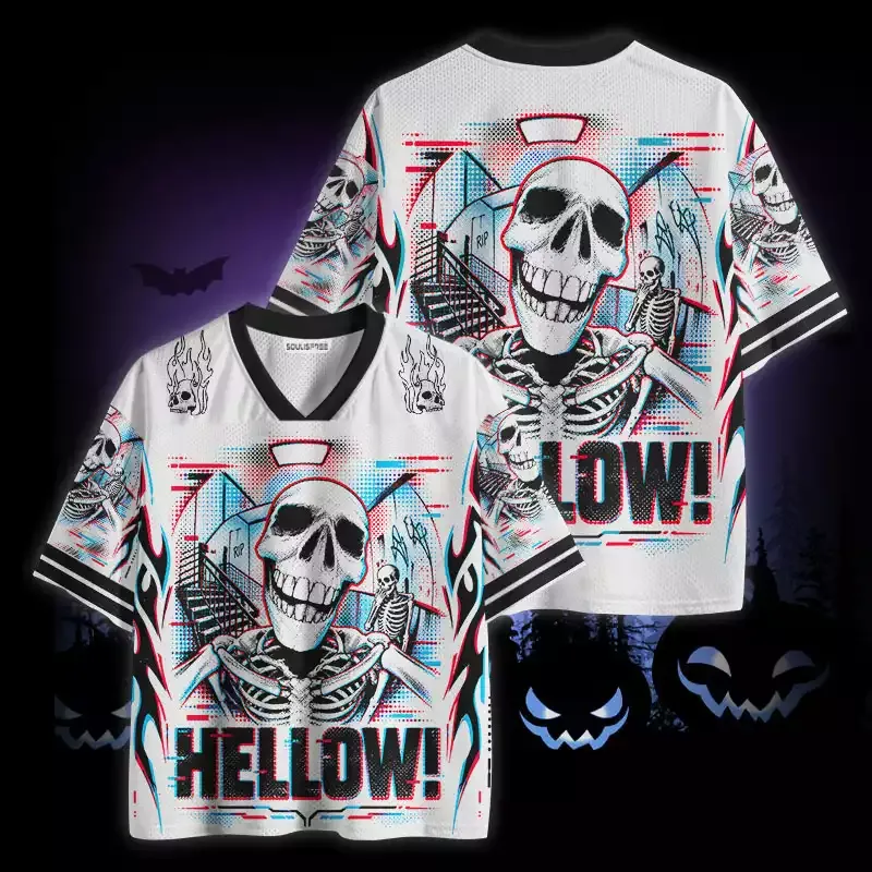 Soulisfree Cyber Skeleton Hellow Mesh Jersey