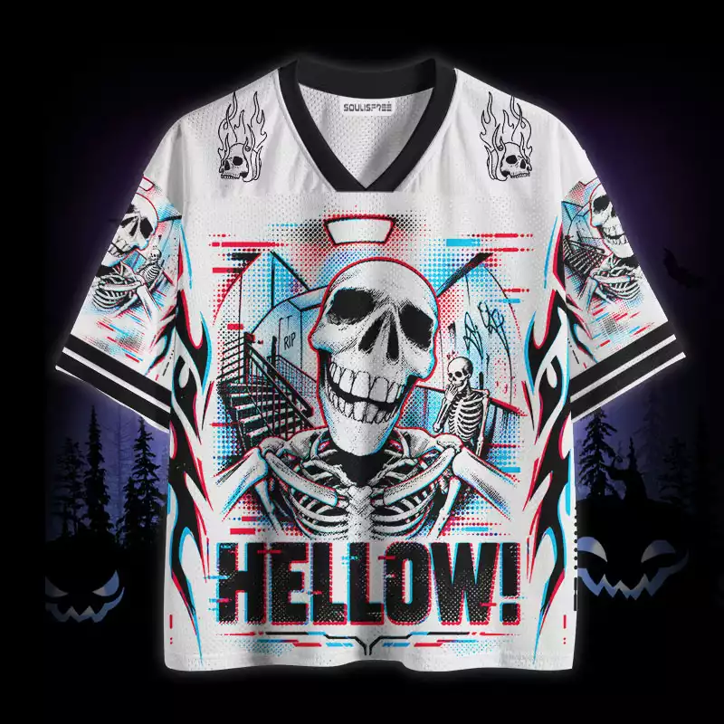 Soulisfree Cyber Skeleton Hellow Mesh Jersey