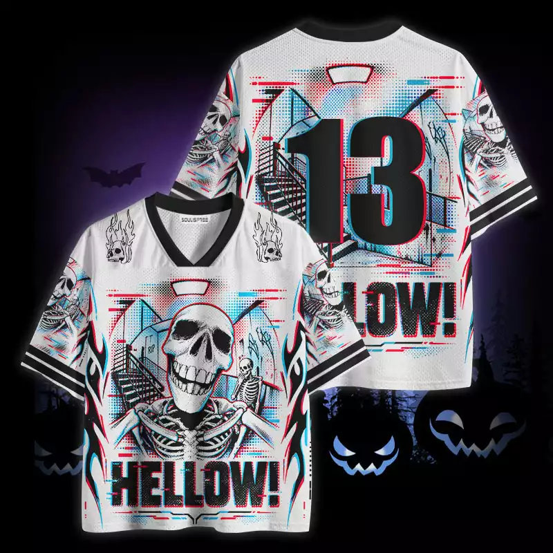 Soulisfree Cyber Skeleton Hellow Mesh Jersey