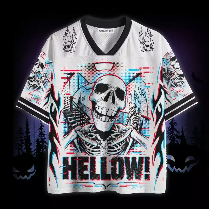 Soulisfree Cyber Skeleton Hellow Mesh Jersey