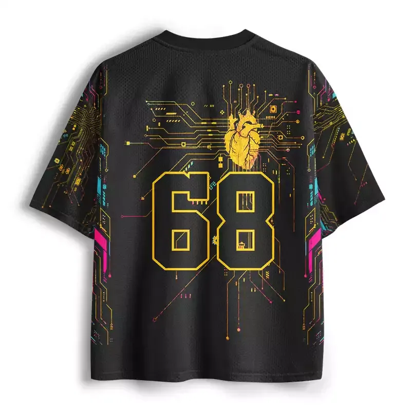 Soulisfree Cybernetic Heart Circuit Mesh Jersey