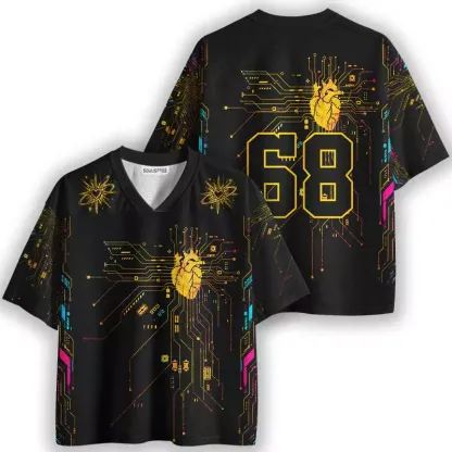 Soulisfree Cybernetic Heart Circuit Mesh Jersey