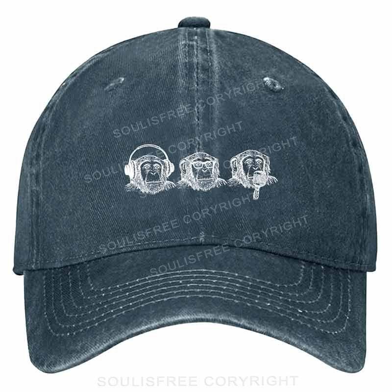 Rebel Monkey Dark Blue Caps