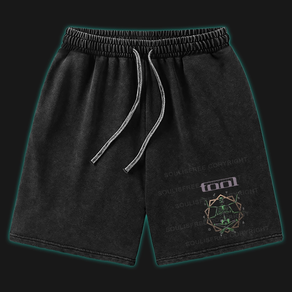 短裤模板-前面是名字 Washed Shorts