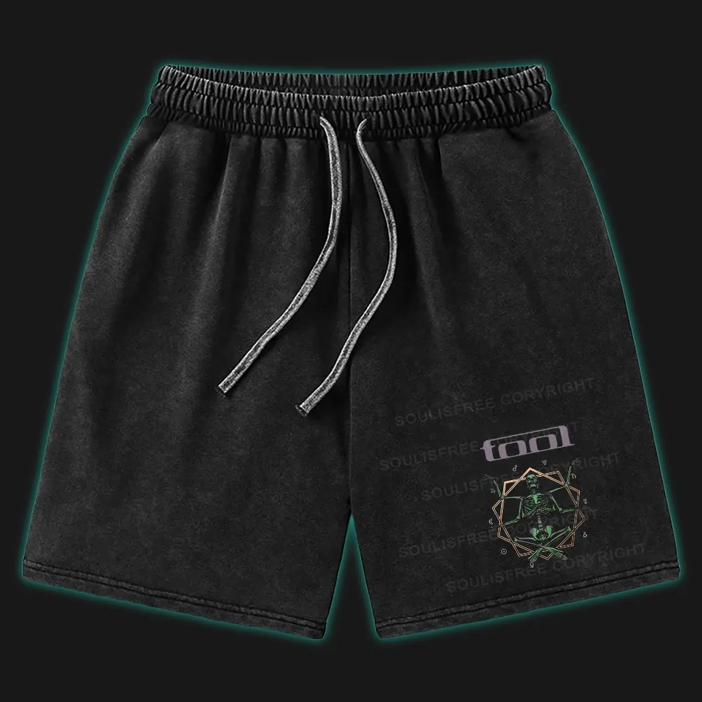 短裤模板-前面是名字 Washed Shorts