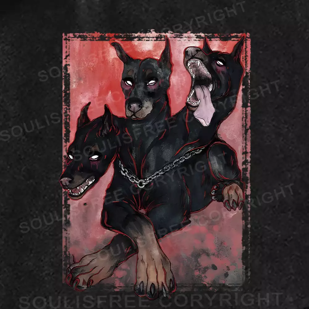 Doberman In The Dark Washed Shorts