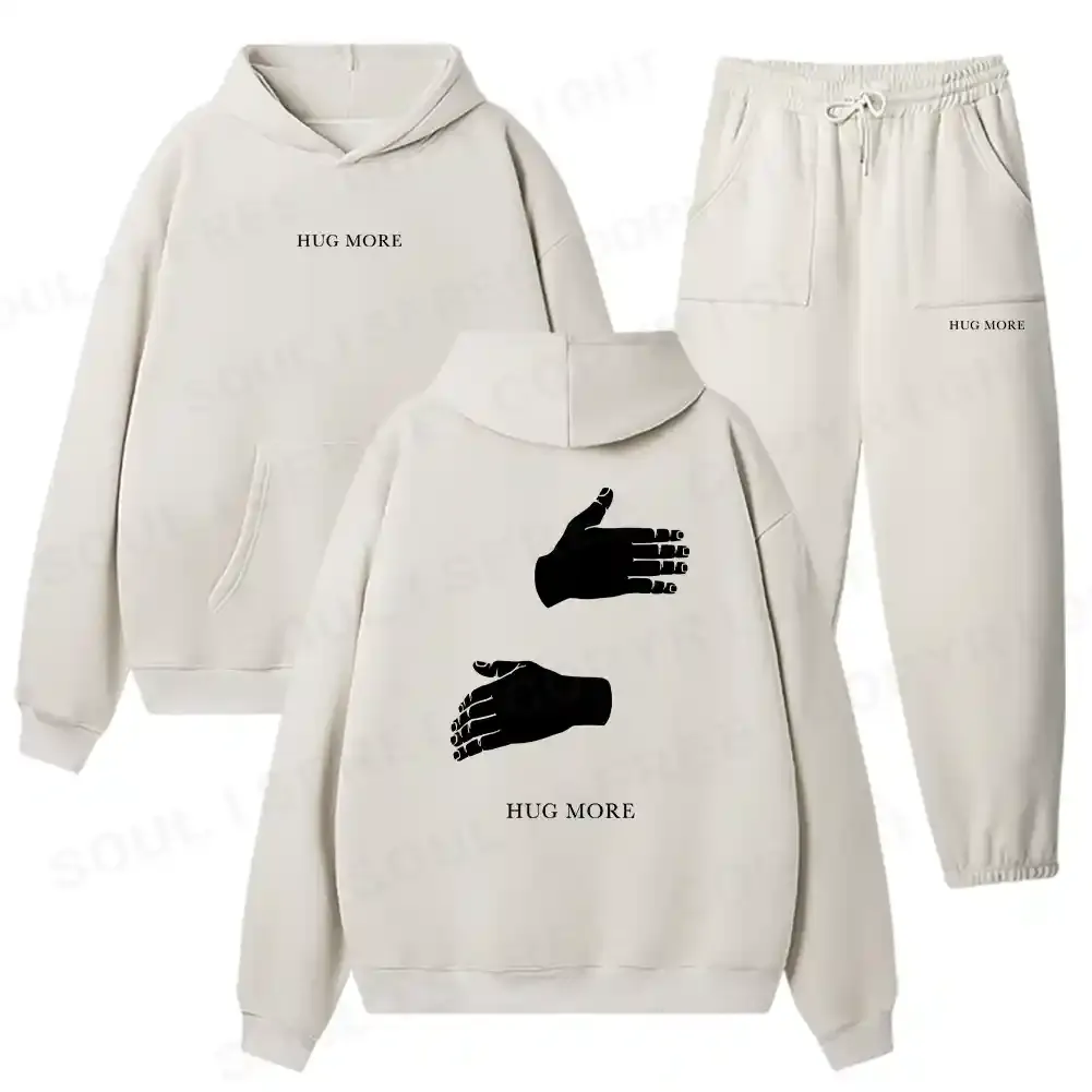 More Hugs Please Fleece Hoodie Set
