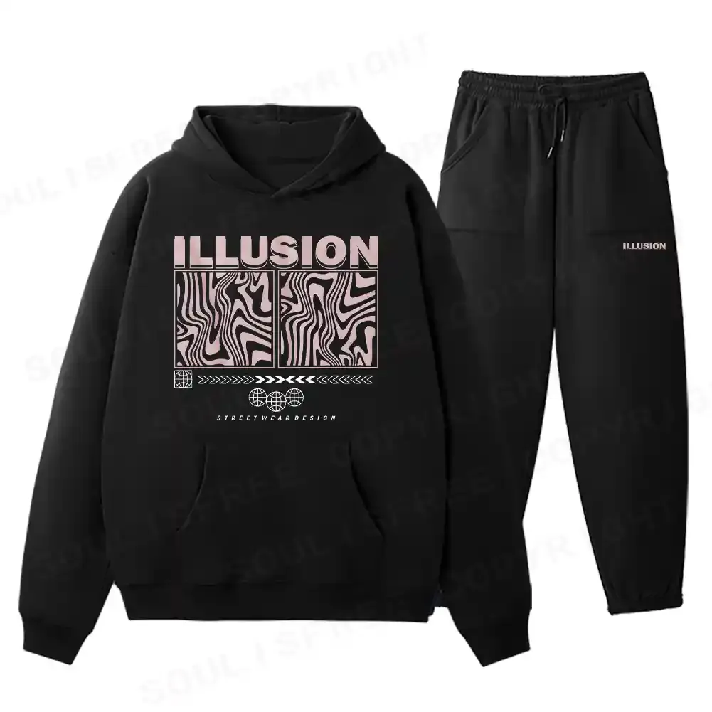 Visual Mirage Fleece Hoodie Set