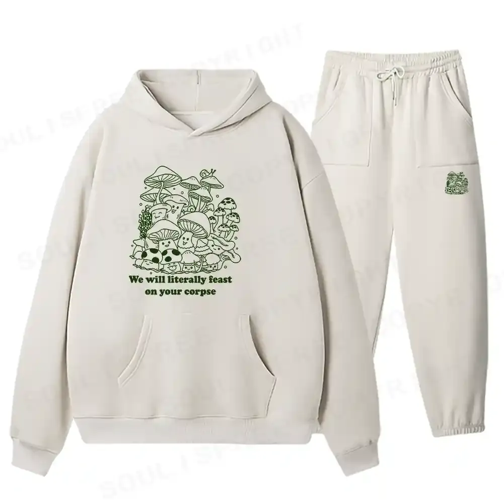 Mushroom Afterlife Fleece Hoodie Set