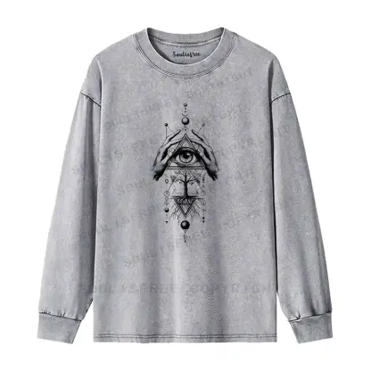 The Sacred Geometry Washed Long Sleeve Shirt