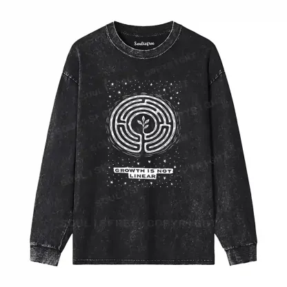 Growth Is Not Linear Washed Long Sleeve Shirt