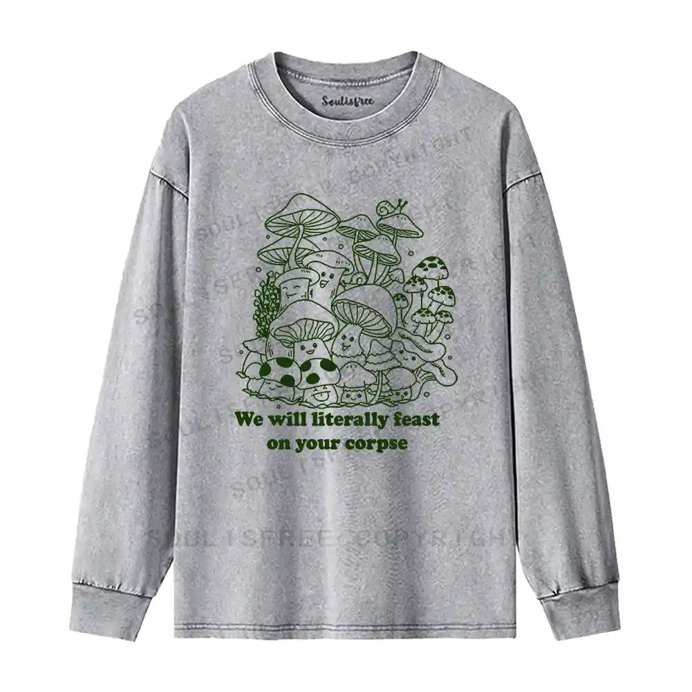 Mushroom Afterlife Washed Long Sleeve Shirt