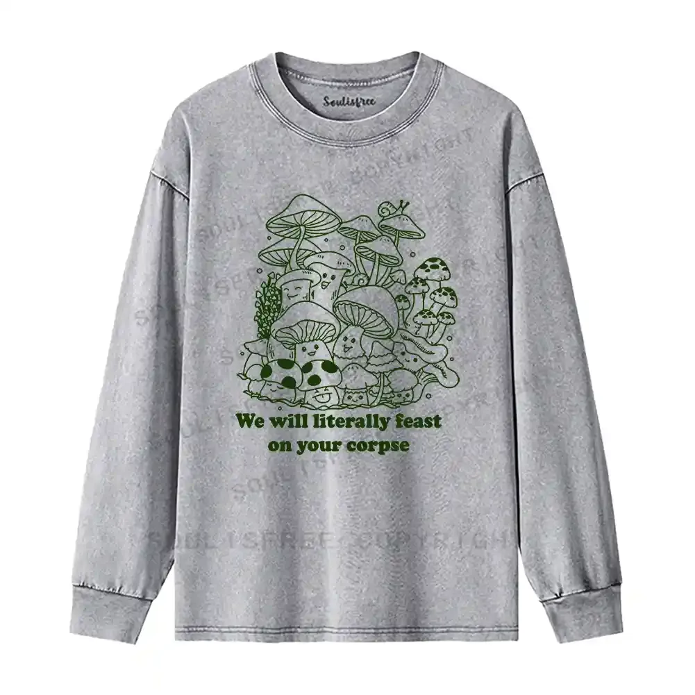 Mushroom Afterlife Washed Long Sleeve Shirt