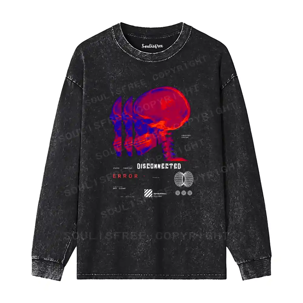 Disconnected Consciousness Washed Long Sleeve Shirt