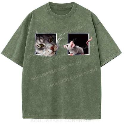 Besties Ca Army Green / S Washed T-Shirts