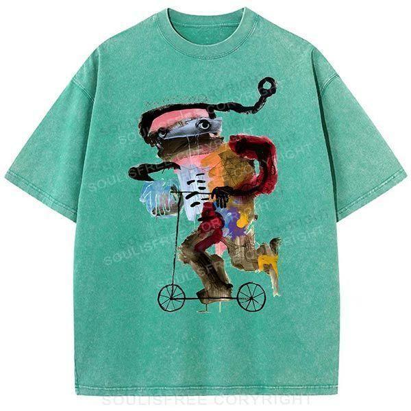Skateboarder Grass Green / S Washed T-Shirts
