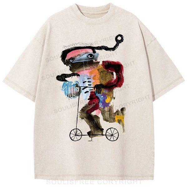 Skateboarder Apricot / S Washed T-Shirts