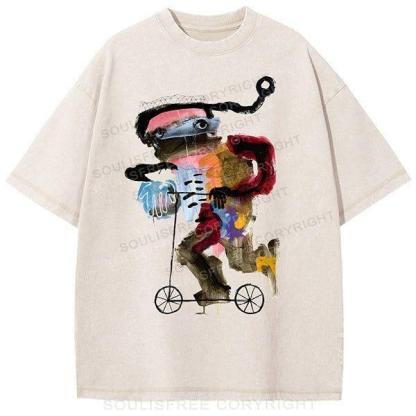 Skateboarder Apricot / S Washed T-Shirts