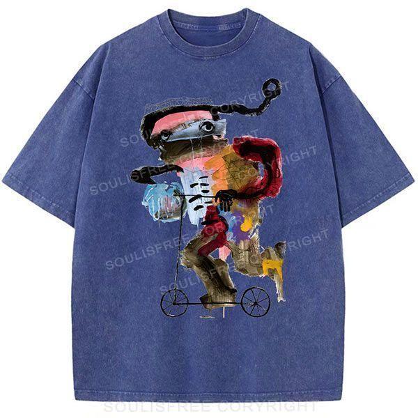 Skateboarder Blue / S Washed T-Shirts