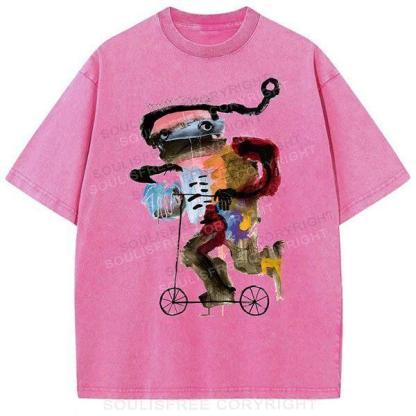 Skateboarder Rose Red / S Washed T-Shirts