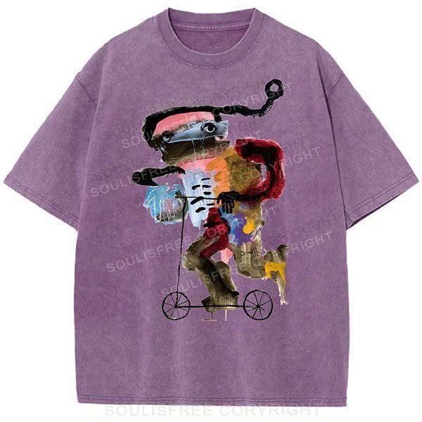 Skateboarder Purple / S Washed T-Shirts
