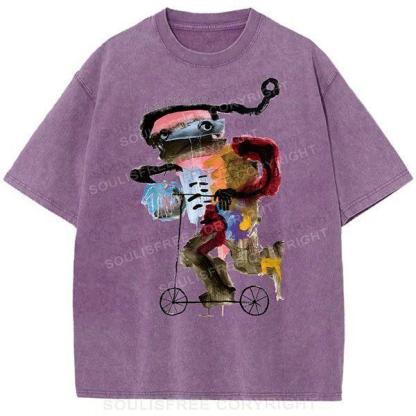 Skateboarder Purple / S Washed T-Shirts