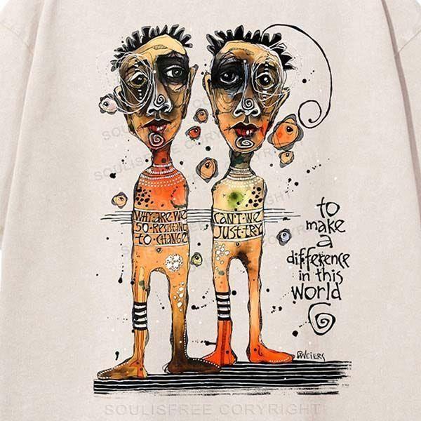 To Make A Difference In This World Washed T-Shirts