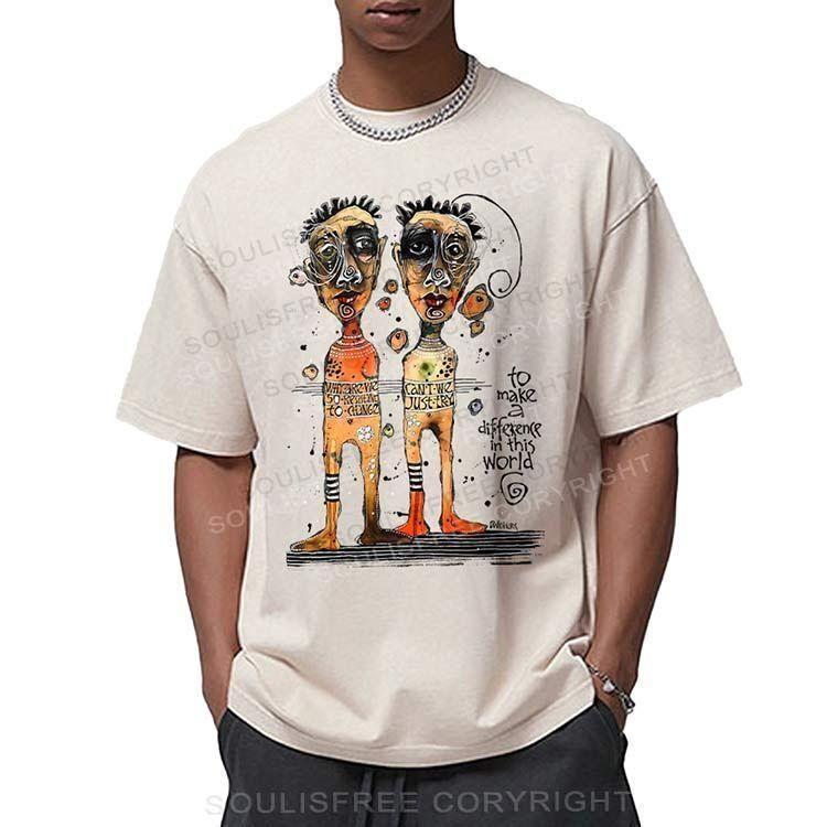 To Make A Difference In This World Washed T-Shirts