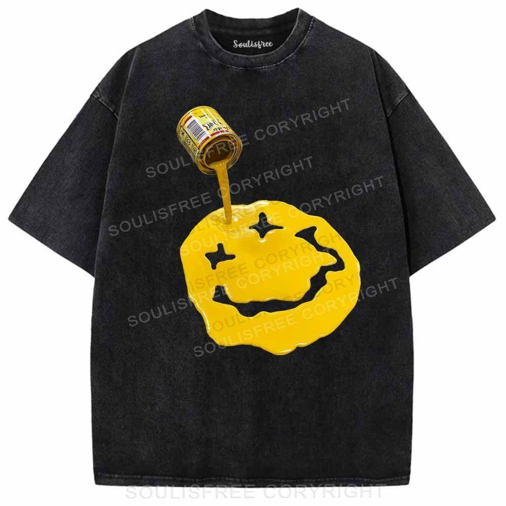 Happy Accident Ⅰ Black / S Washed T-Shirts